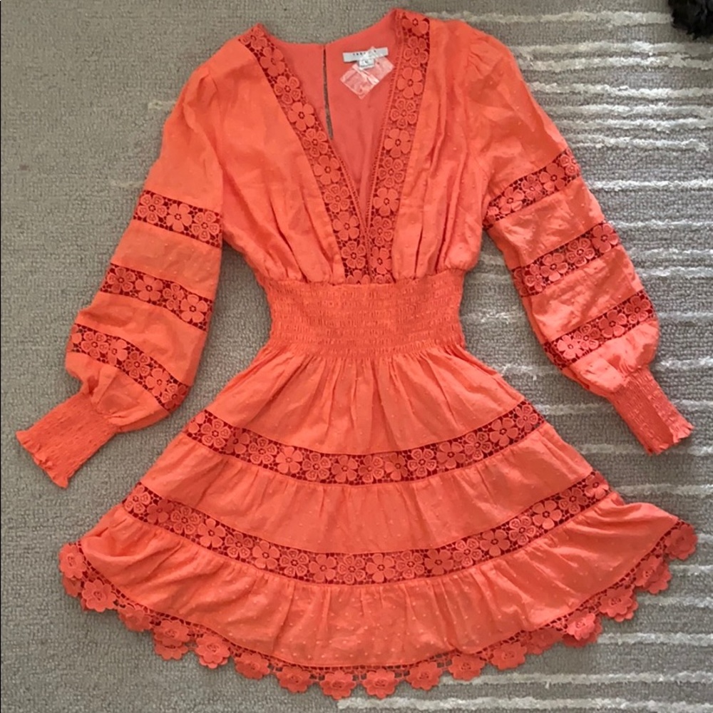 NWOT Gorgeous Coral Cotton Spring Stunner